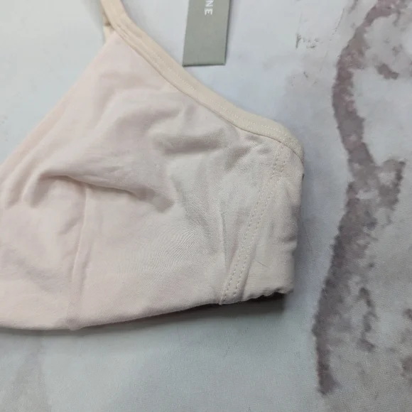 Everlane Bra Women Pink Square Neck Tank Cotton Bralette Active Supima N… - Picture 5 of 11